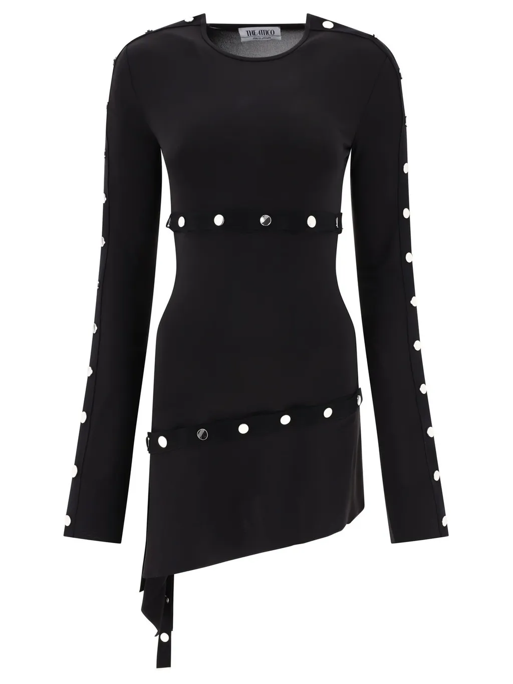 Asymmetric Dress With Studs