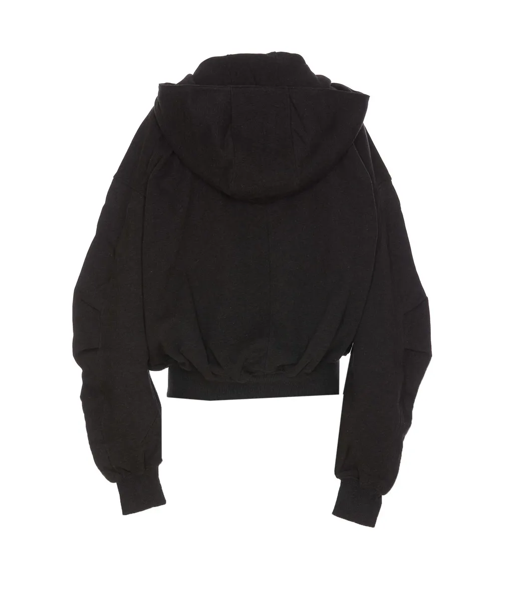 Cropped Zip-Up Hoodie