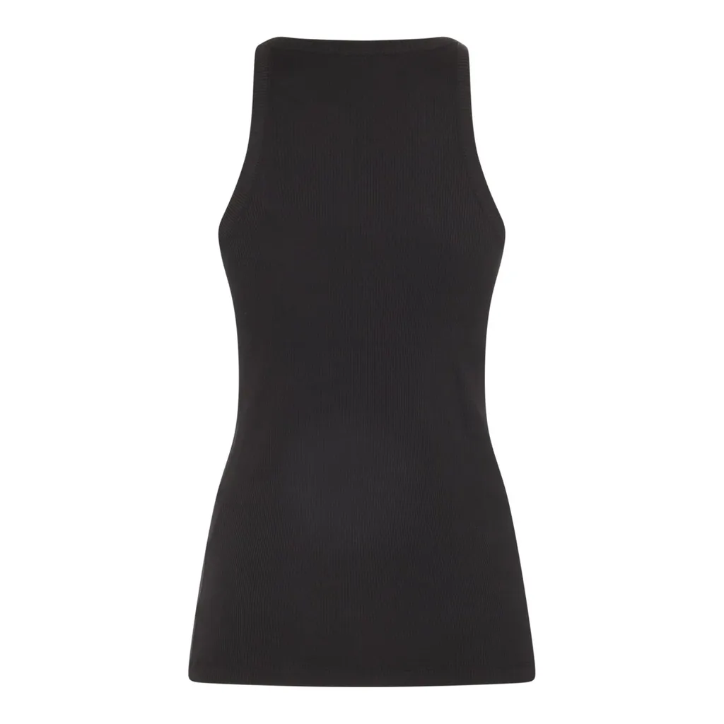 Ribbed Tank Top With Stud Detailing