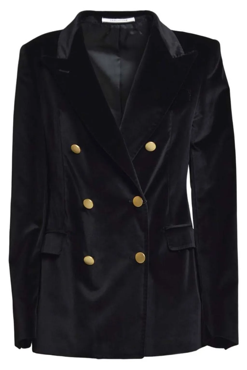 Double-Breasted Velvet Blazer
