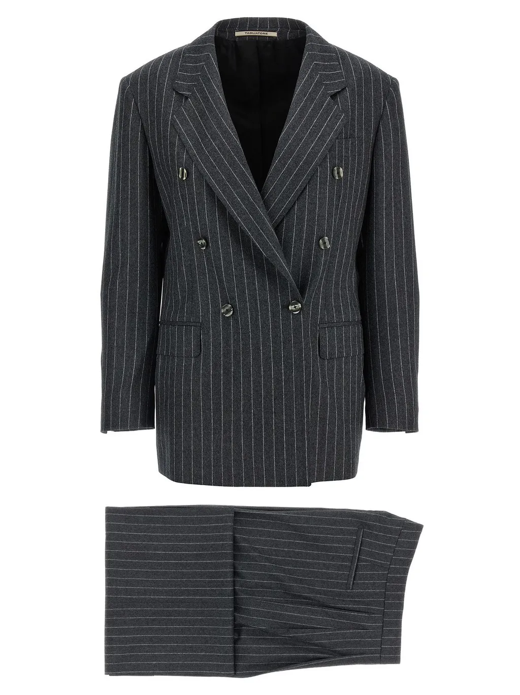 Double-Breasted Pinstripe Suit