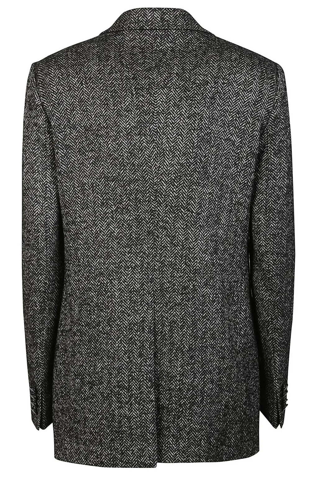 Herringbone Wool Blend Blazer