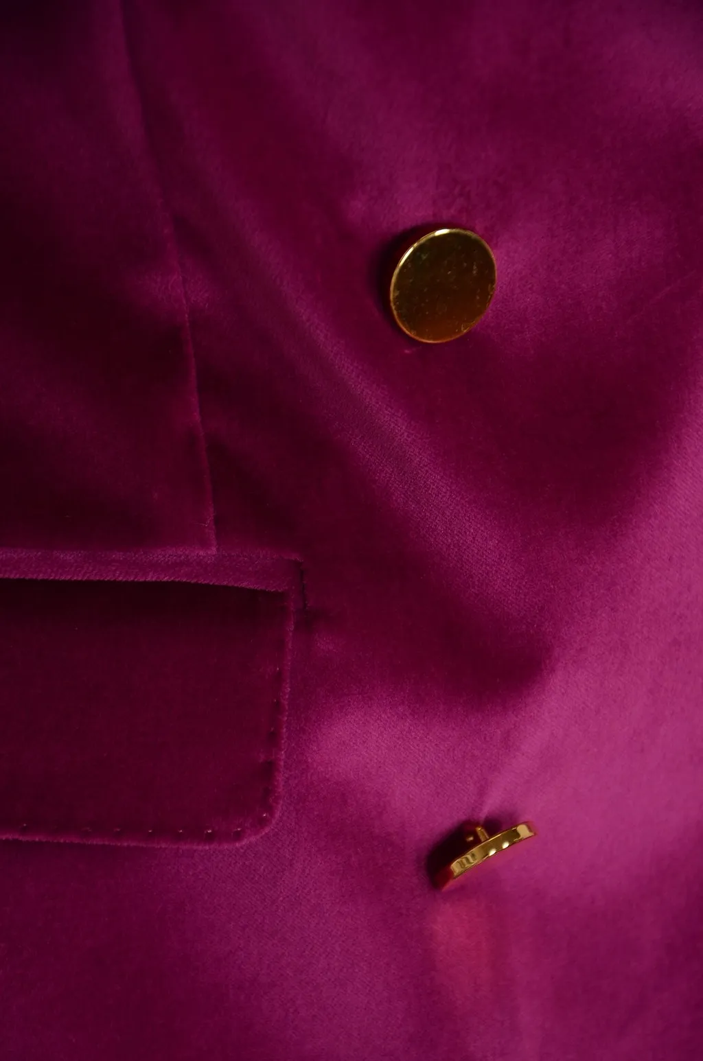 Double-Breasted Velvet Blazer