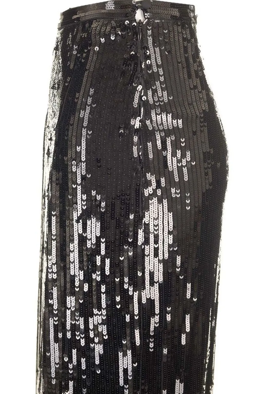 Sequin Maxi Skirt With Fringe