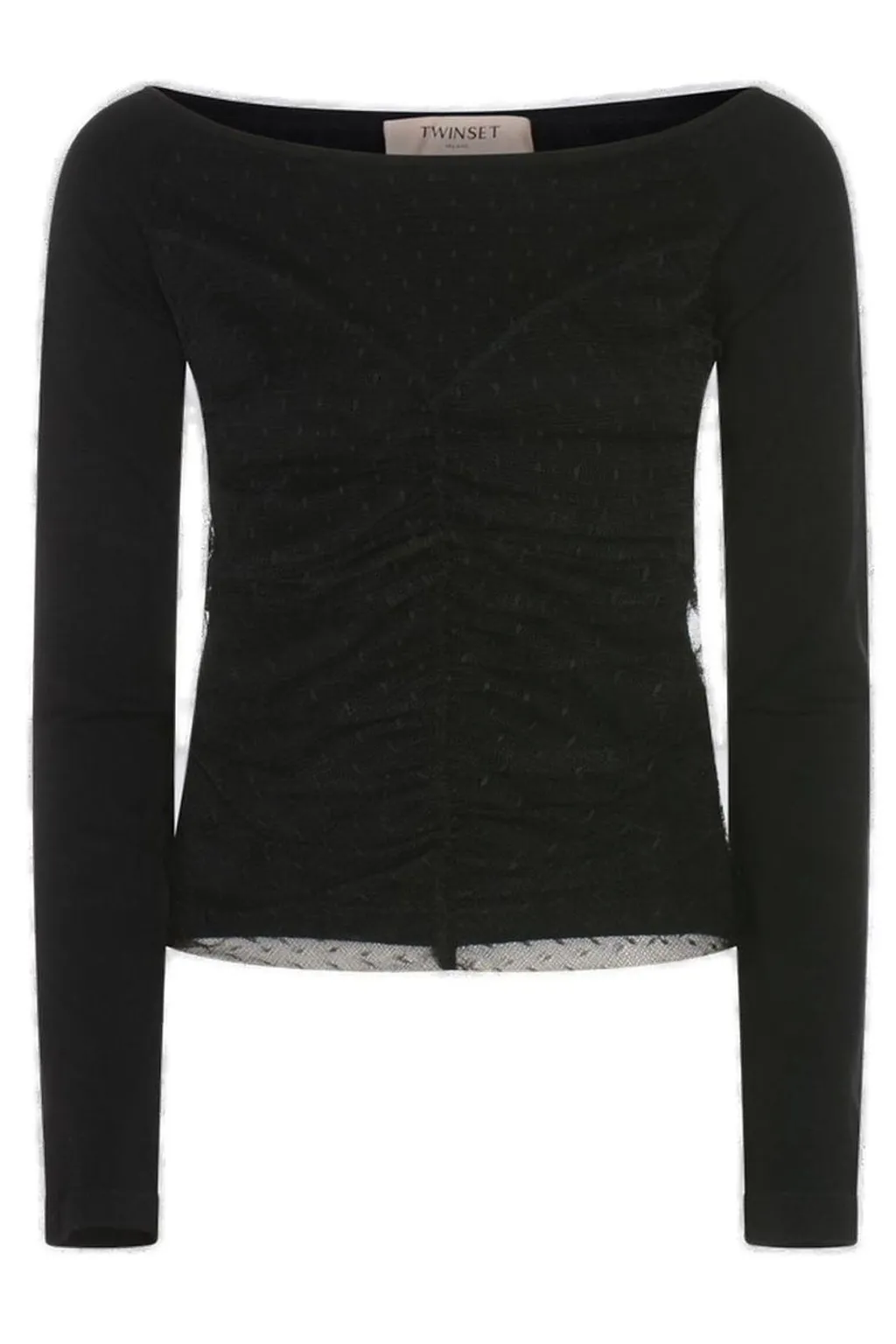 Long-Sleeved Top With Ruched Front