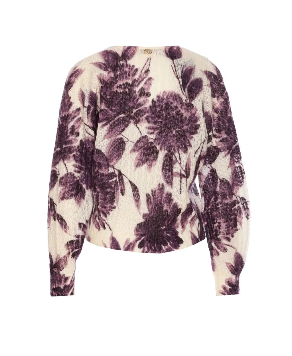 Floral Print V-Neck Sweater