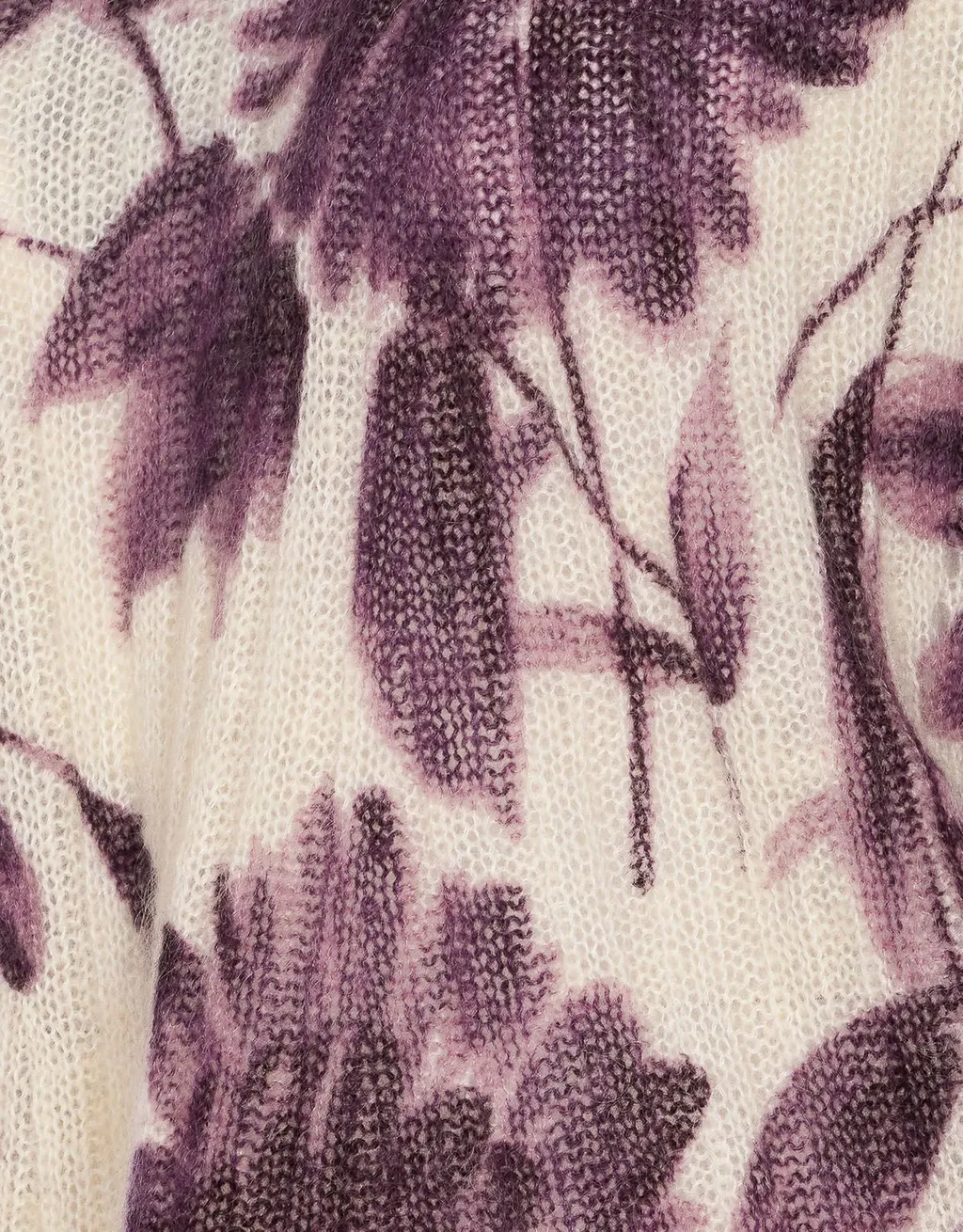 Floral Print V-Neck Sweater
