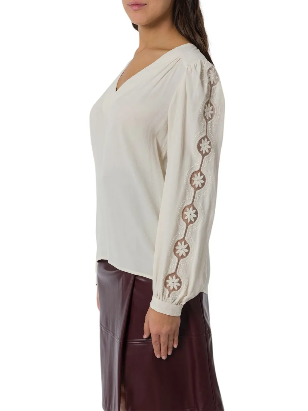 Long Sleeve Blouse With Embroidery