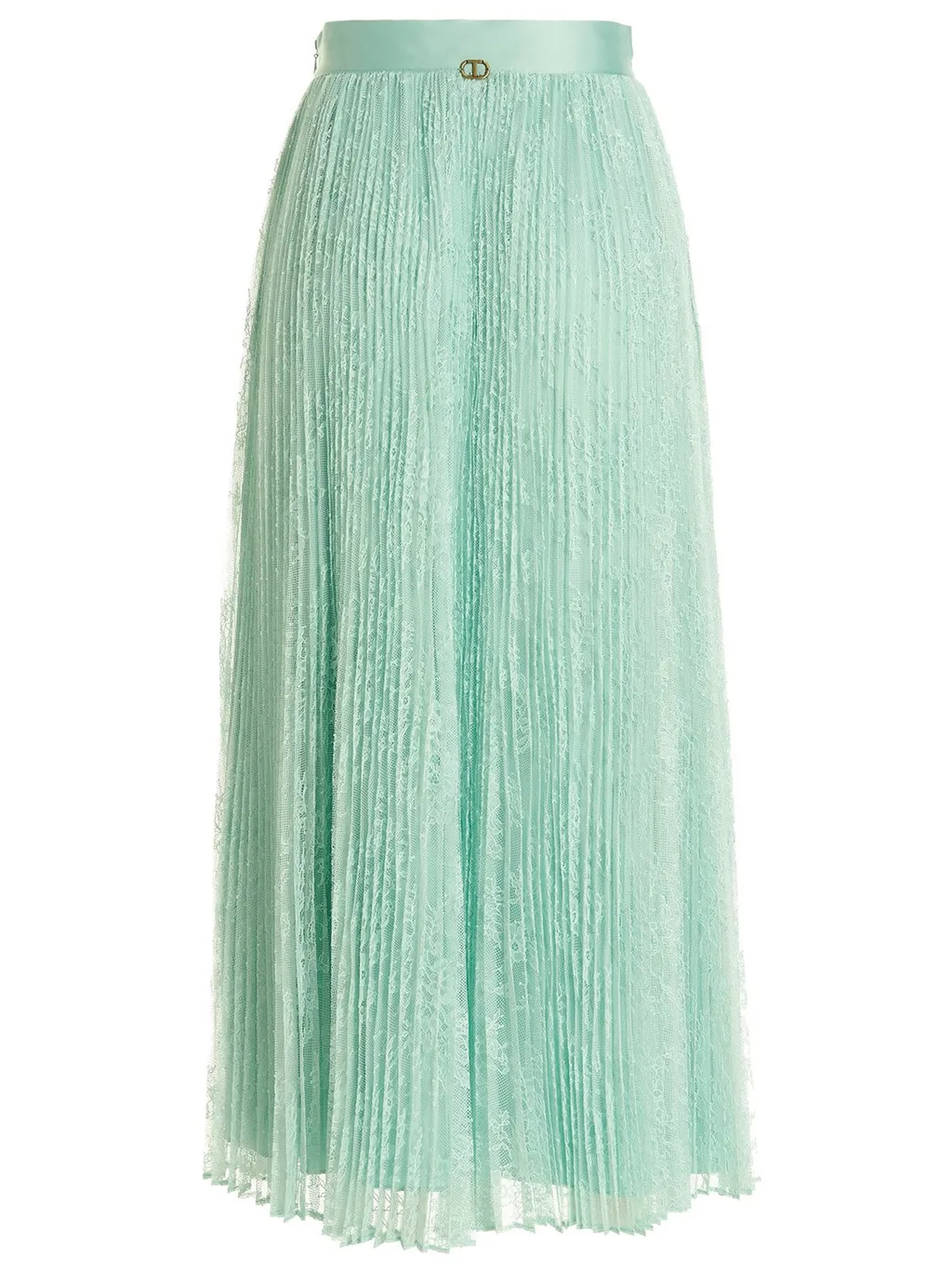 Pleated Lace Maxi Skirt