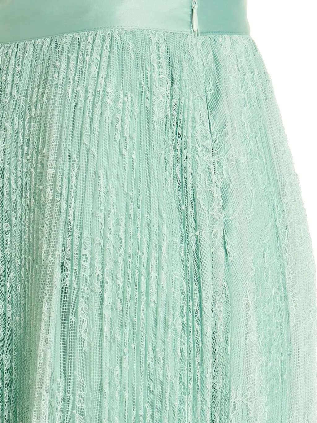 Pleated Lace Maxi Skirt