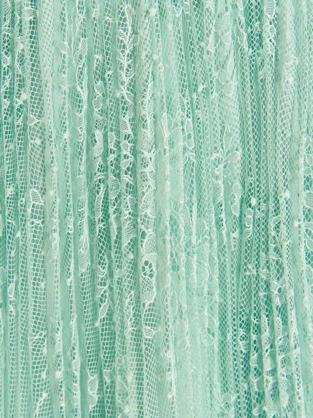 Pleated Lace Maxi Skirt