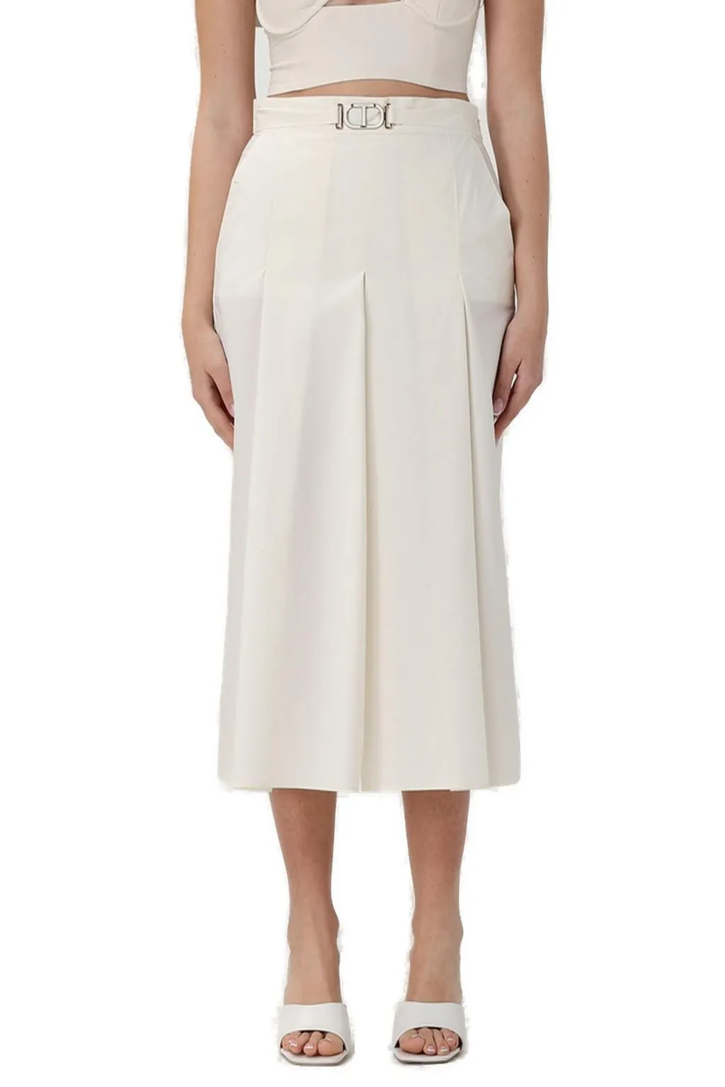 Midi Skirt With Buckle Detail