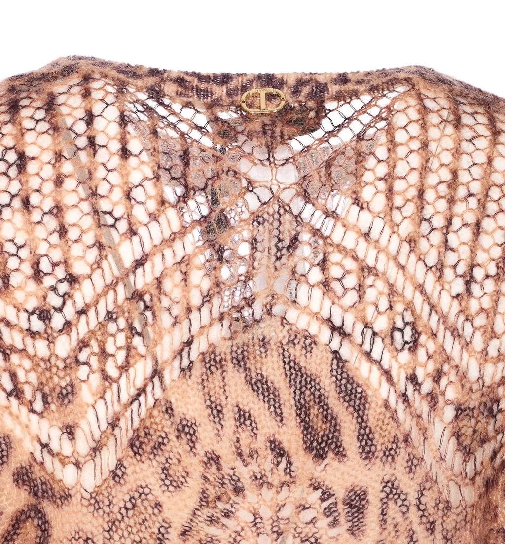 Leopard Print Knit Sweater