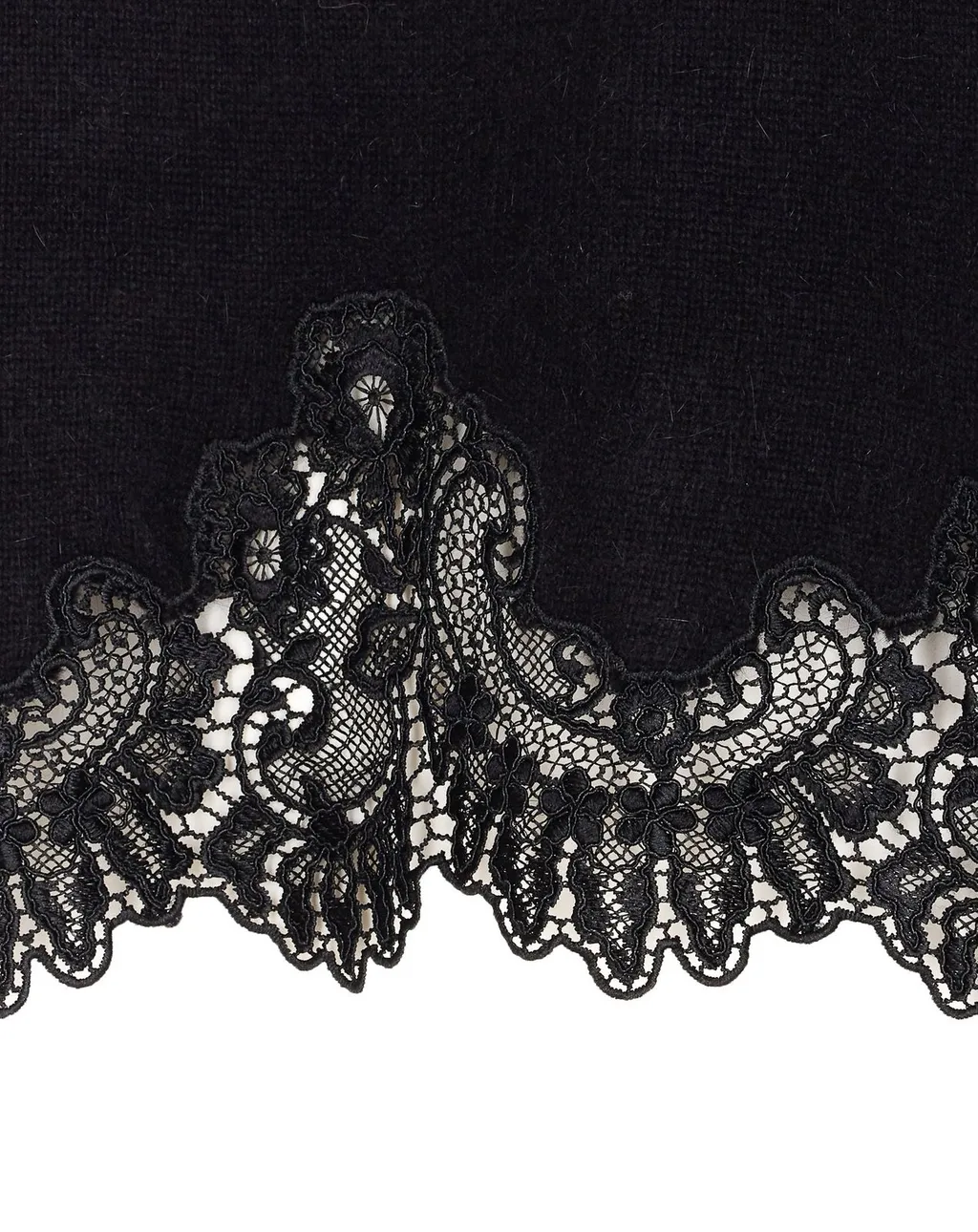 Sweater With Lace Trim