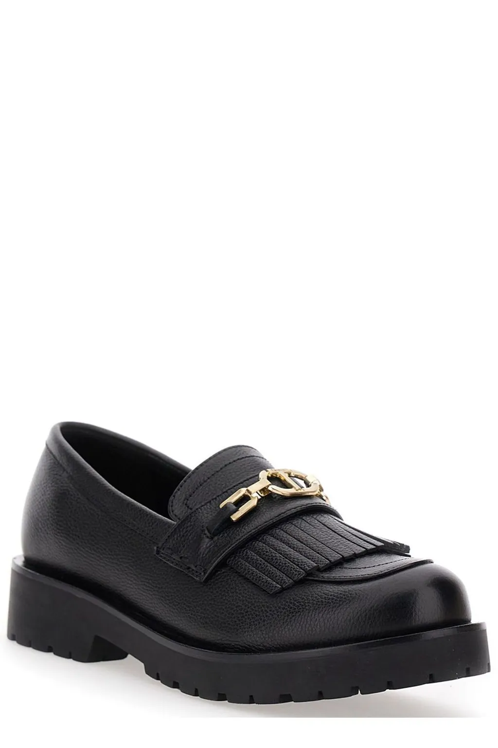 Loafers With Fringe And Chain Detail