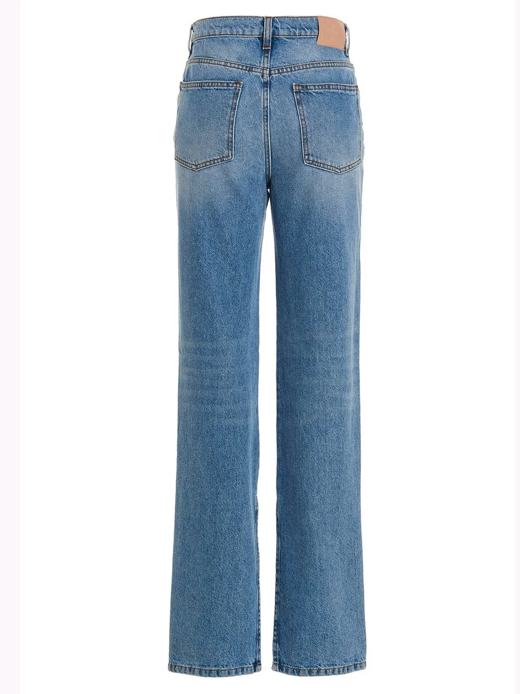 High-Waisted Straight-Leg Jeans