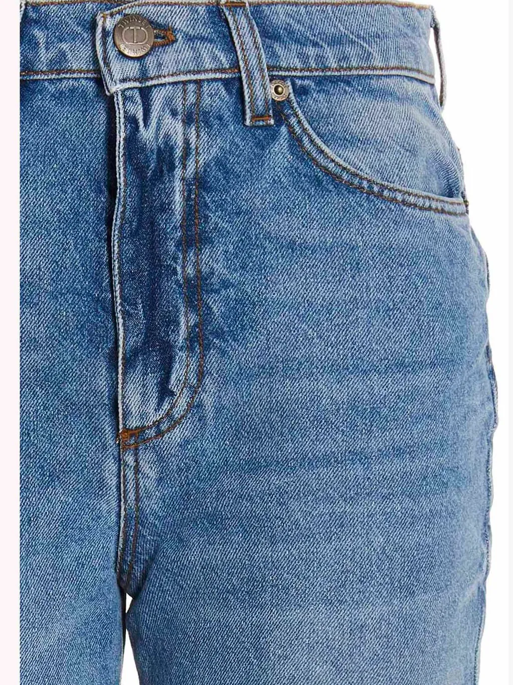 High-Waisted Straight-Leg Jeans