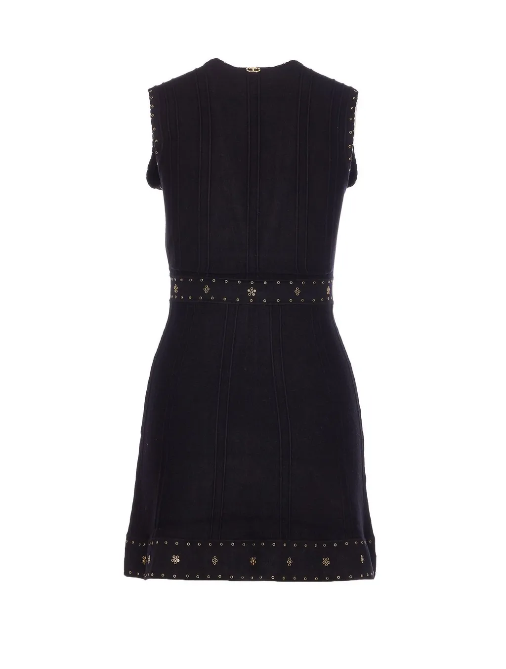 Sleeveless V-Neck Dress With Studs