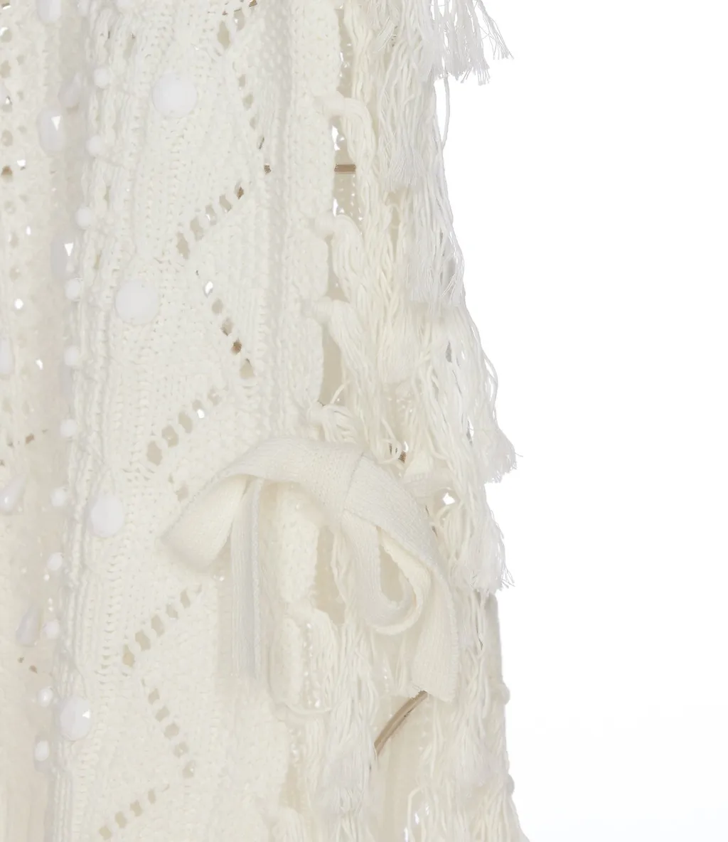 Knit Vest With Fringes
