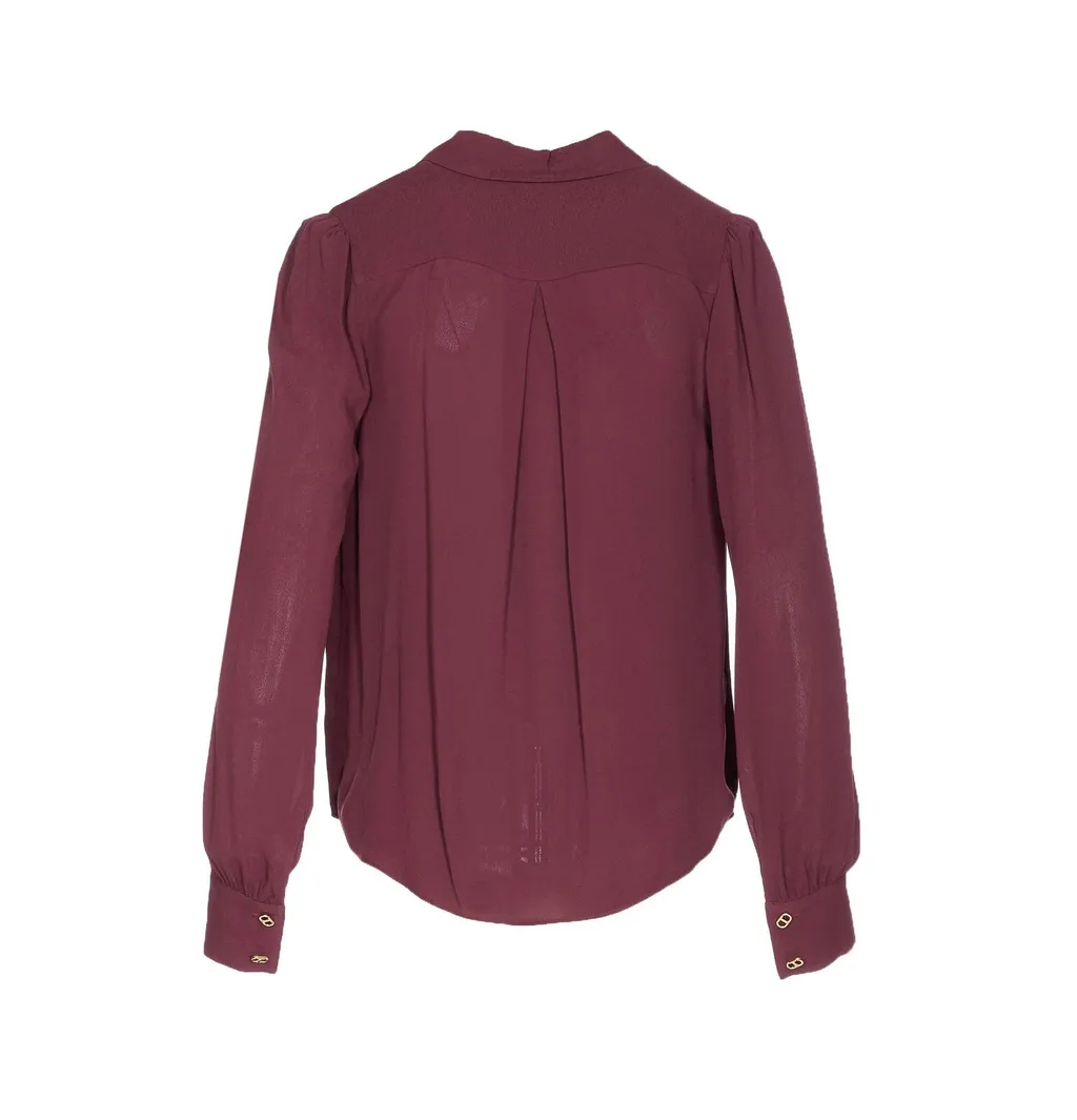 Blouse With Zipper And Chain Detail