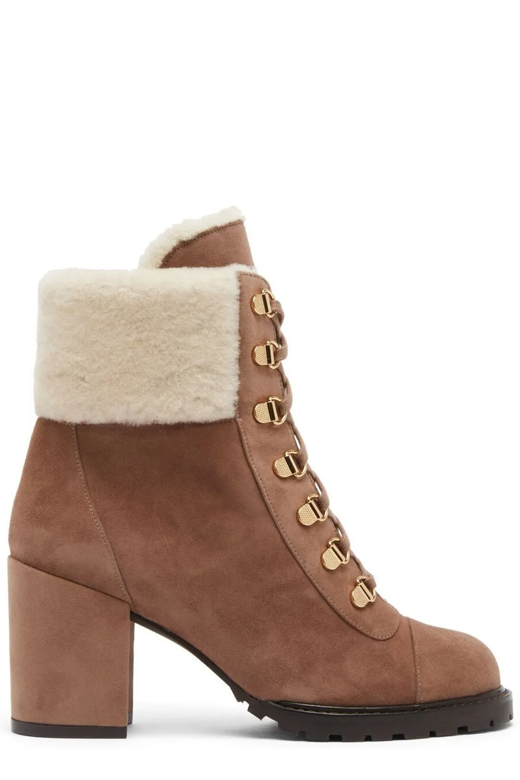 Lace-Up Shearling Boots
