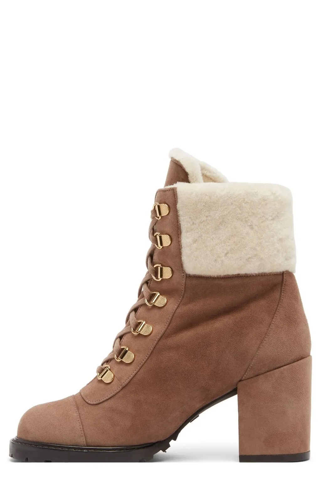 Lace-Up Shearling Boots