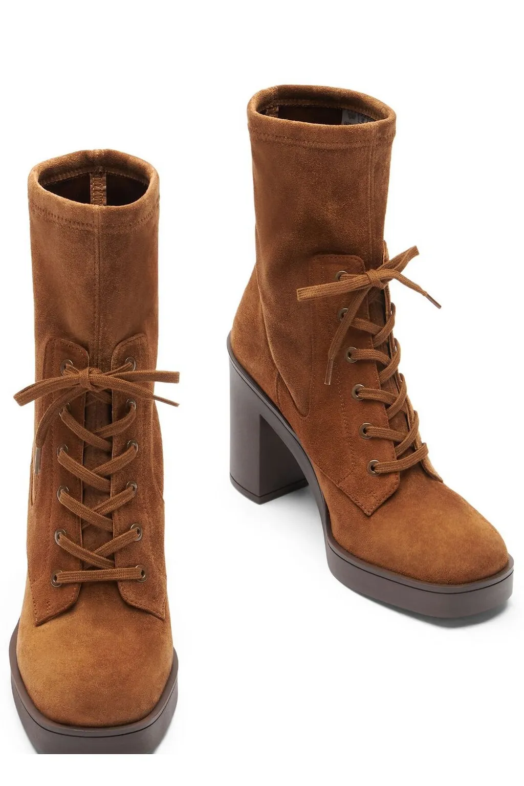 Platform Lace-Up Ankle Boots