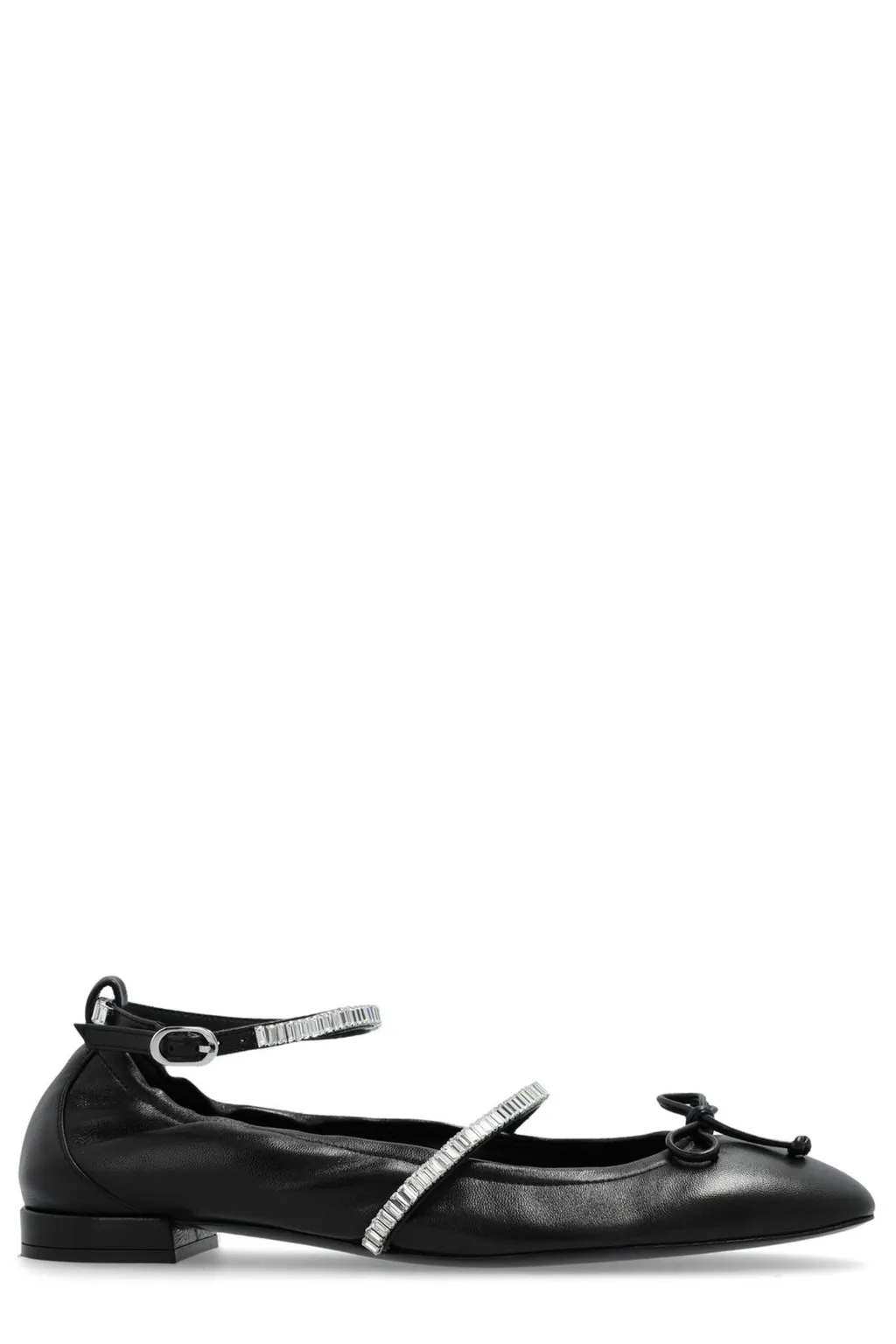 Ballet Flats With Ankle Strap