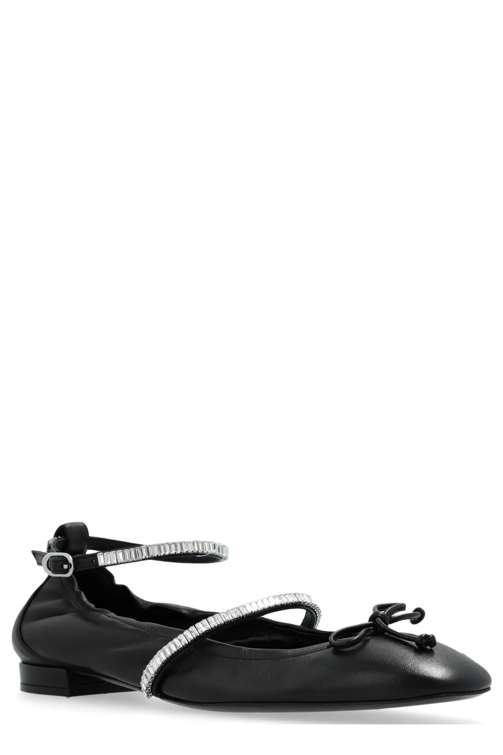 Ballet Flats With Ankle Strap