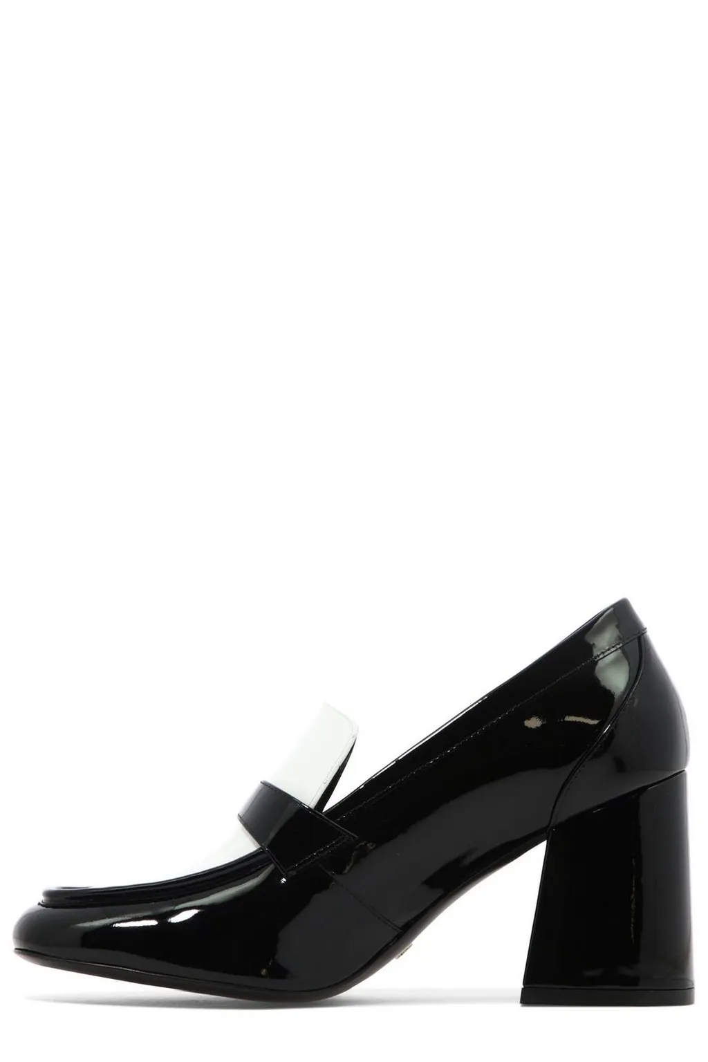 Block Heel Loafer Pumps