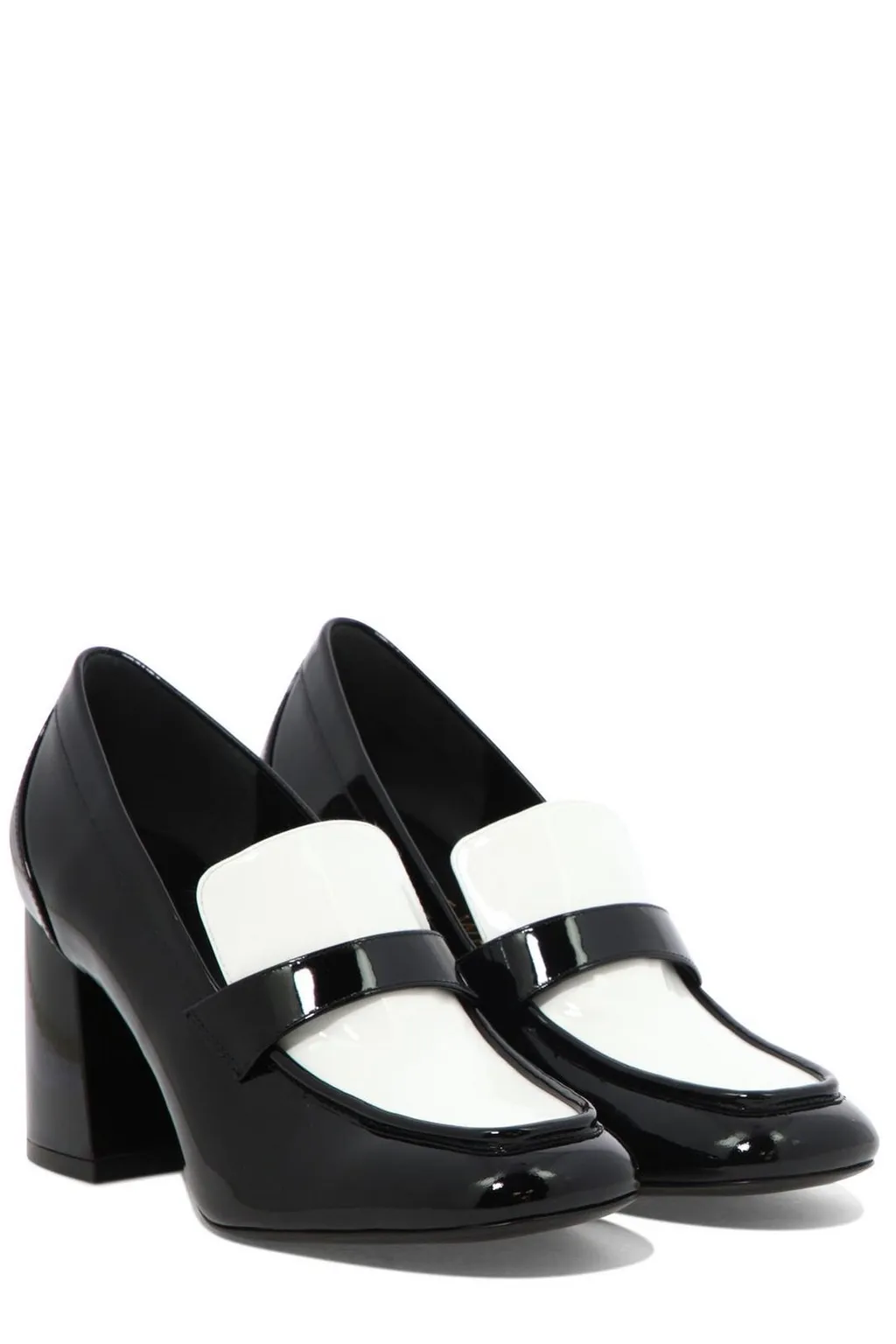 Block Heel Loafer Pumps