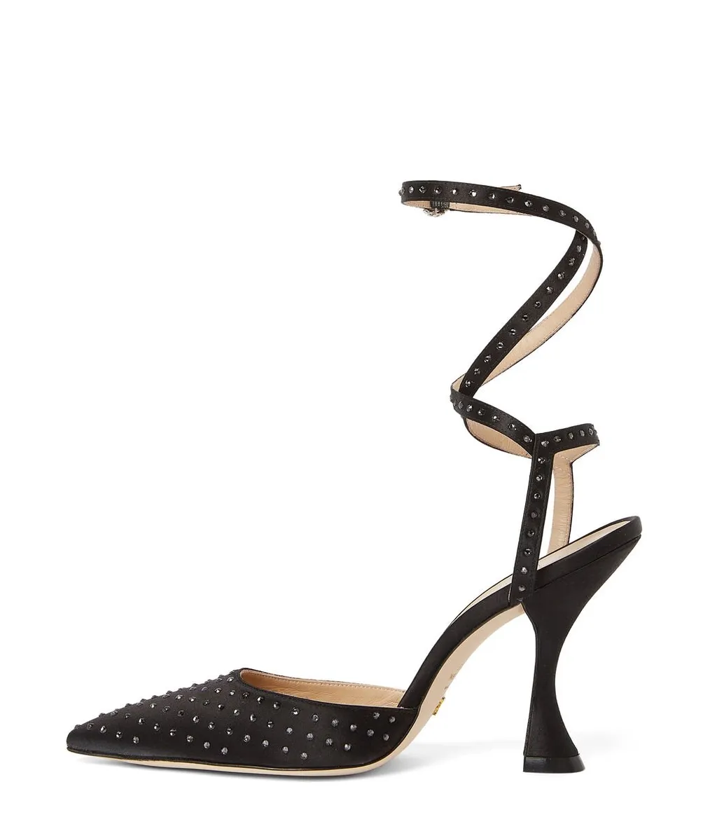 Pointed Toe Ankle Strap Pumps