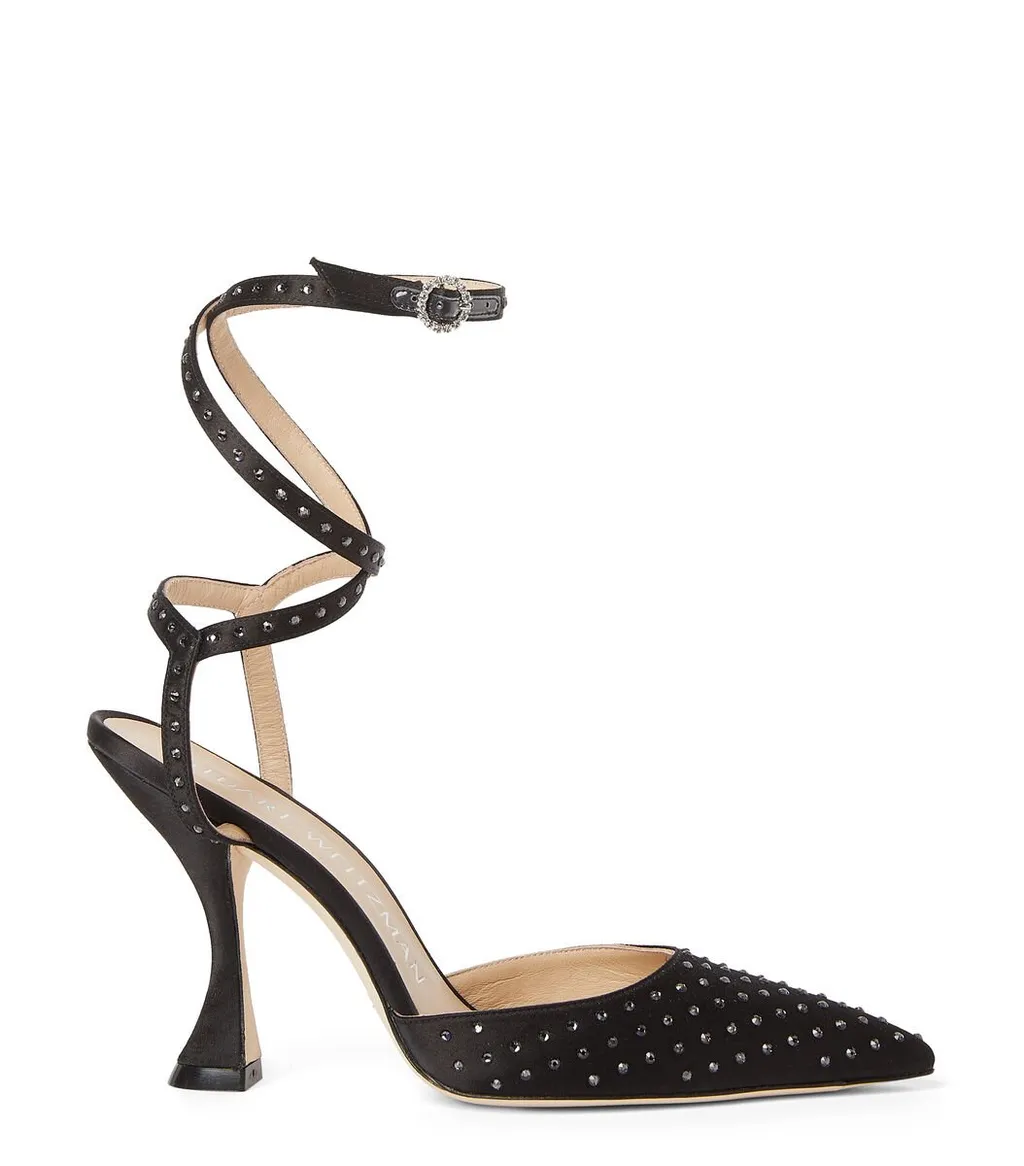 Pointed Toe Ankle Strap Pumps