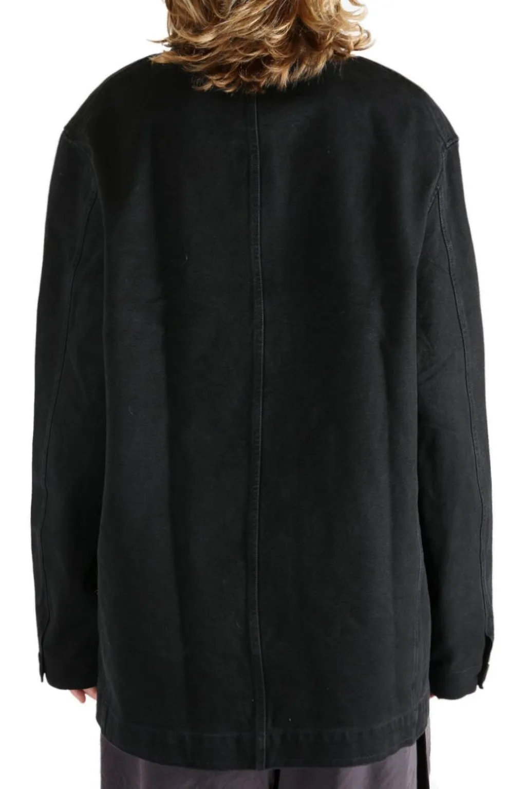 Oversized Jacket With Leather Collar