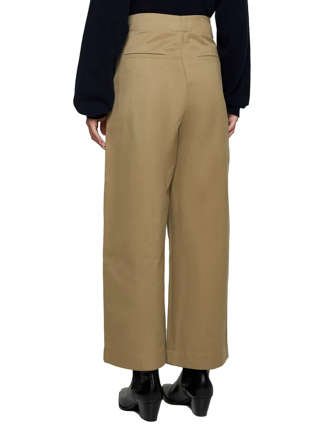 Wide-Leg Pleated Trousers
