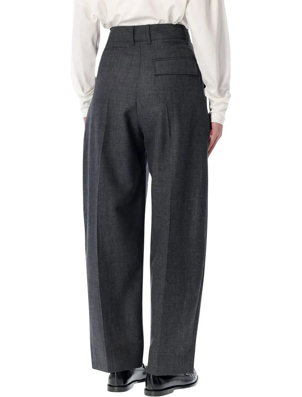 Pleated Wide-Leg Trousers