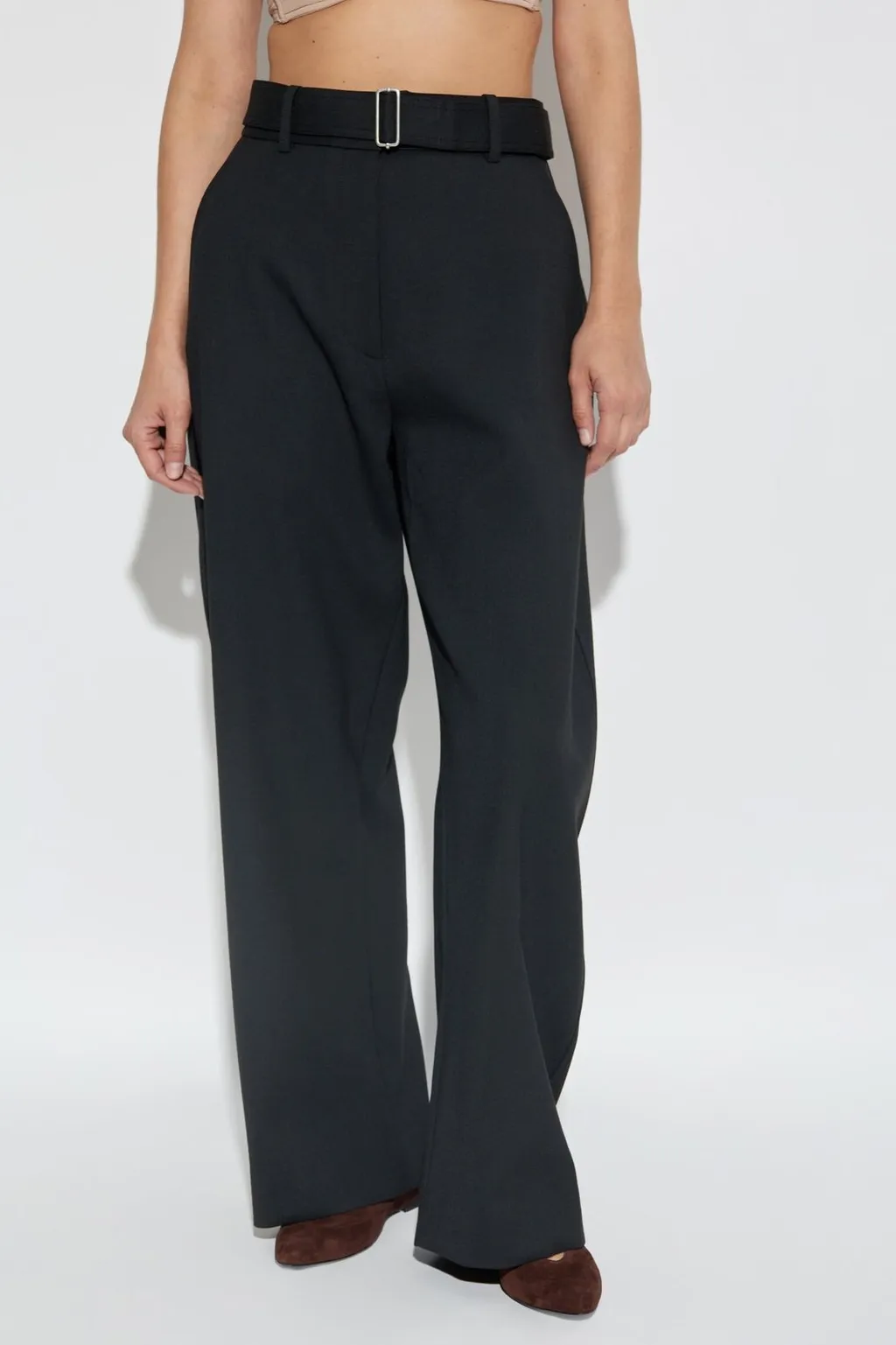 High-Waisted Wide-Leg Trousers