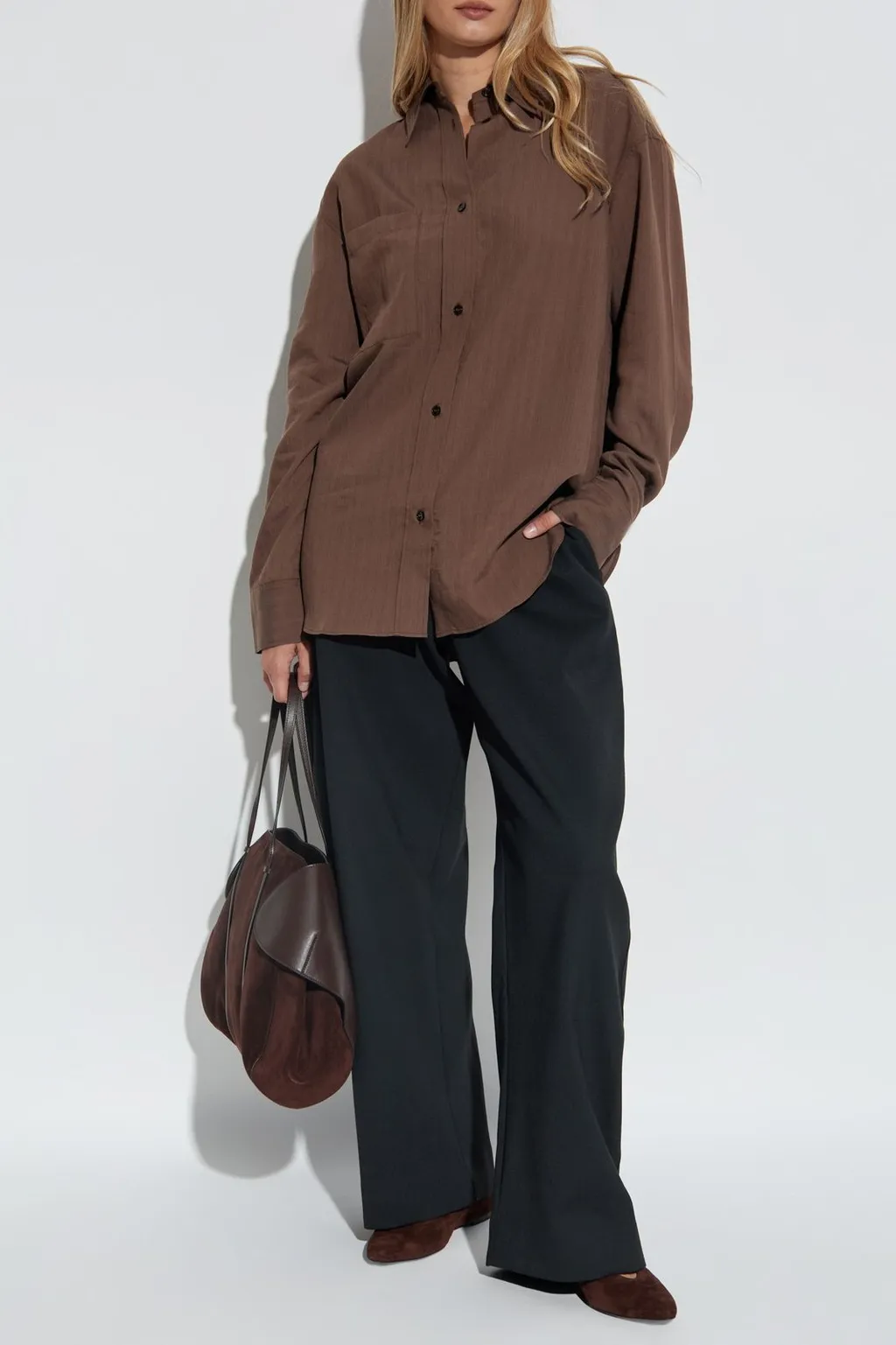 High-Waisted Wide-Leg Trousers