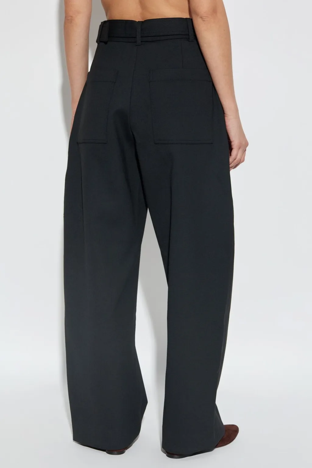 High-Waisted Wide-Leg Trousers