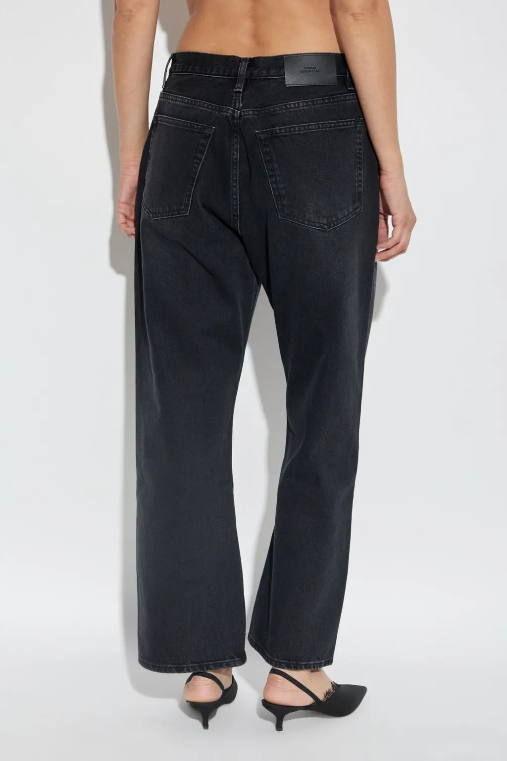 High-Waisted Straight Leg Jeans