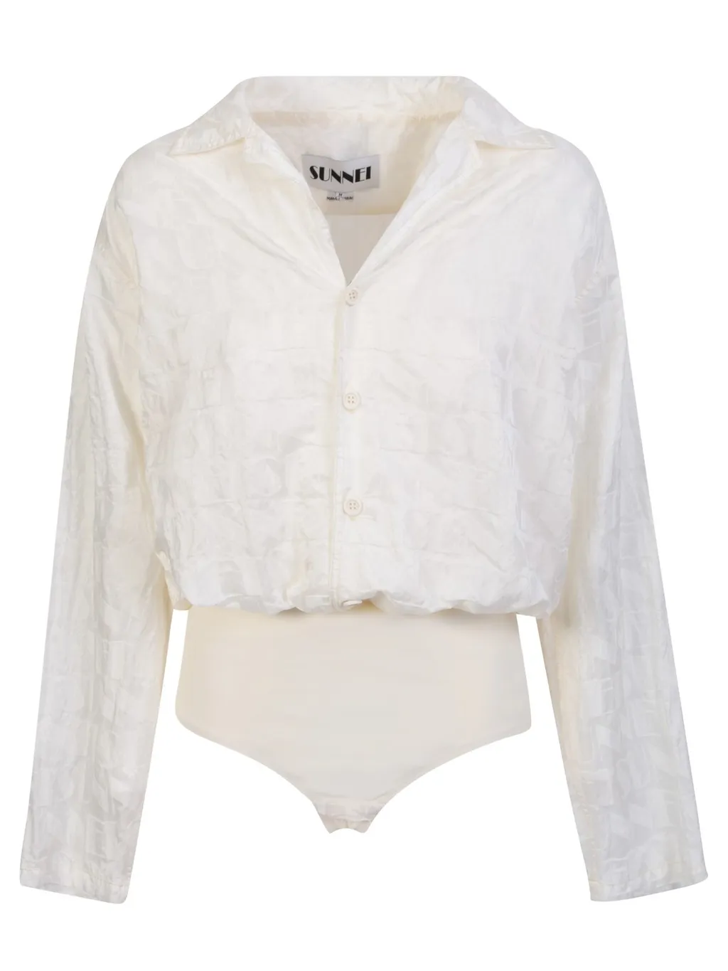 Cropped Shirt Bodysuit