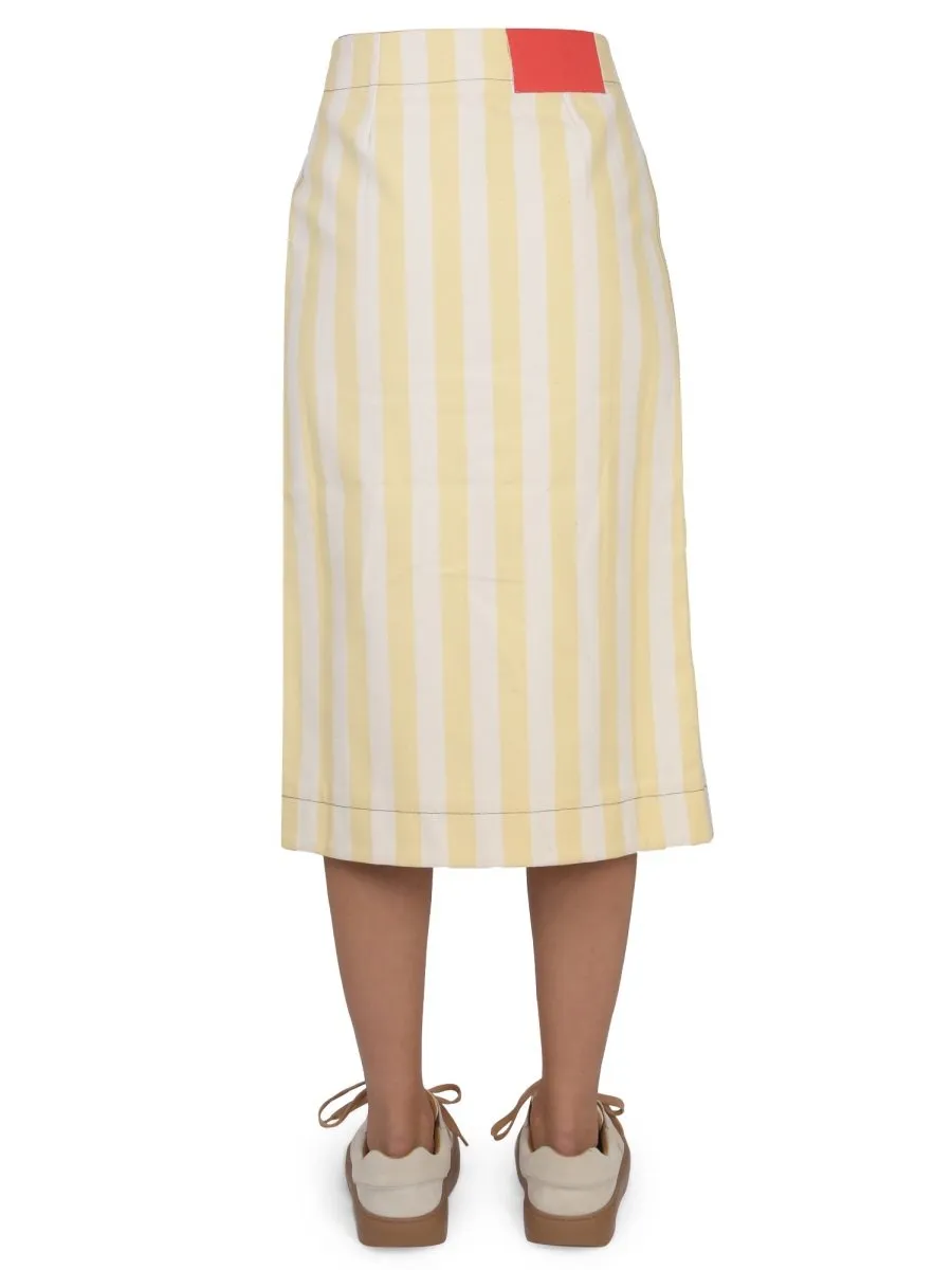 Striped Wrap Skirt