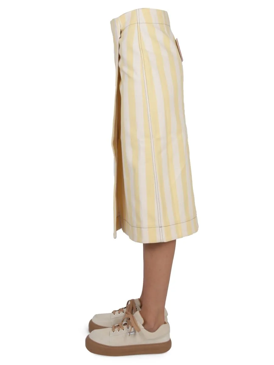 Striped Wrap Skirt
