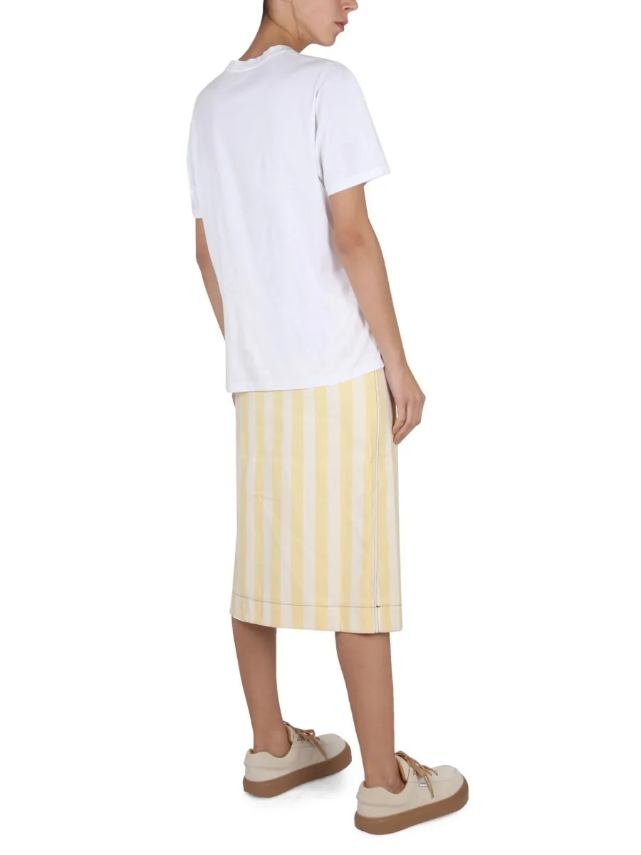 Striped Wrap Skirt