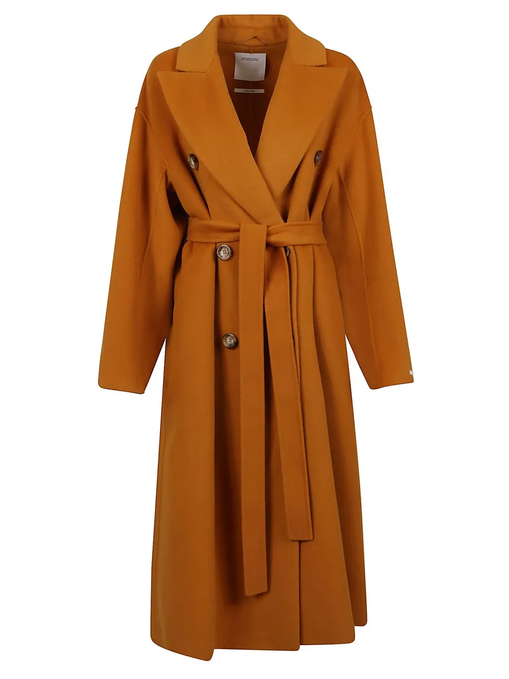 Double-Breasted Wool Coat With Belt
