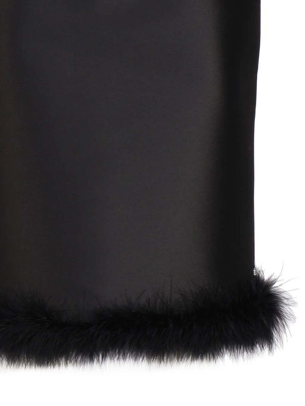 Feather-Trimmed Midi Skirt