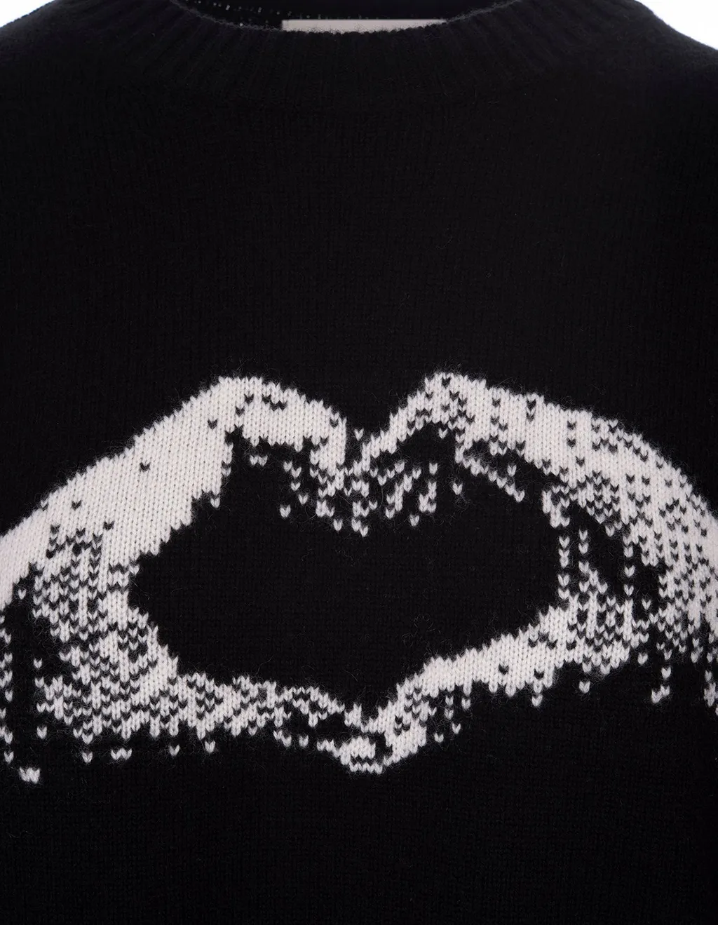 Sweater With Heart Hands Graphic