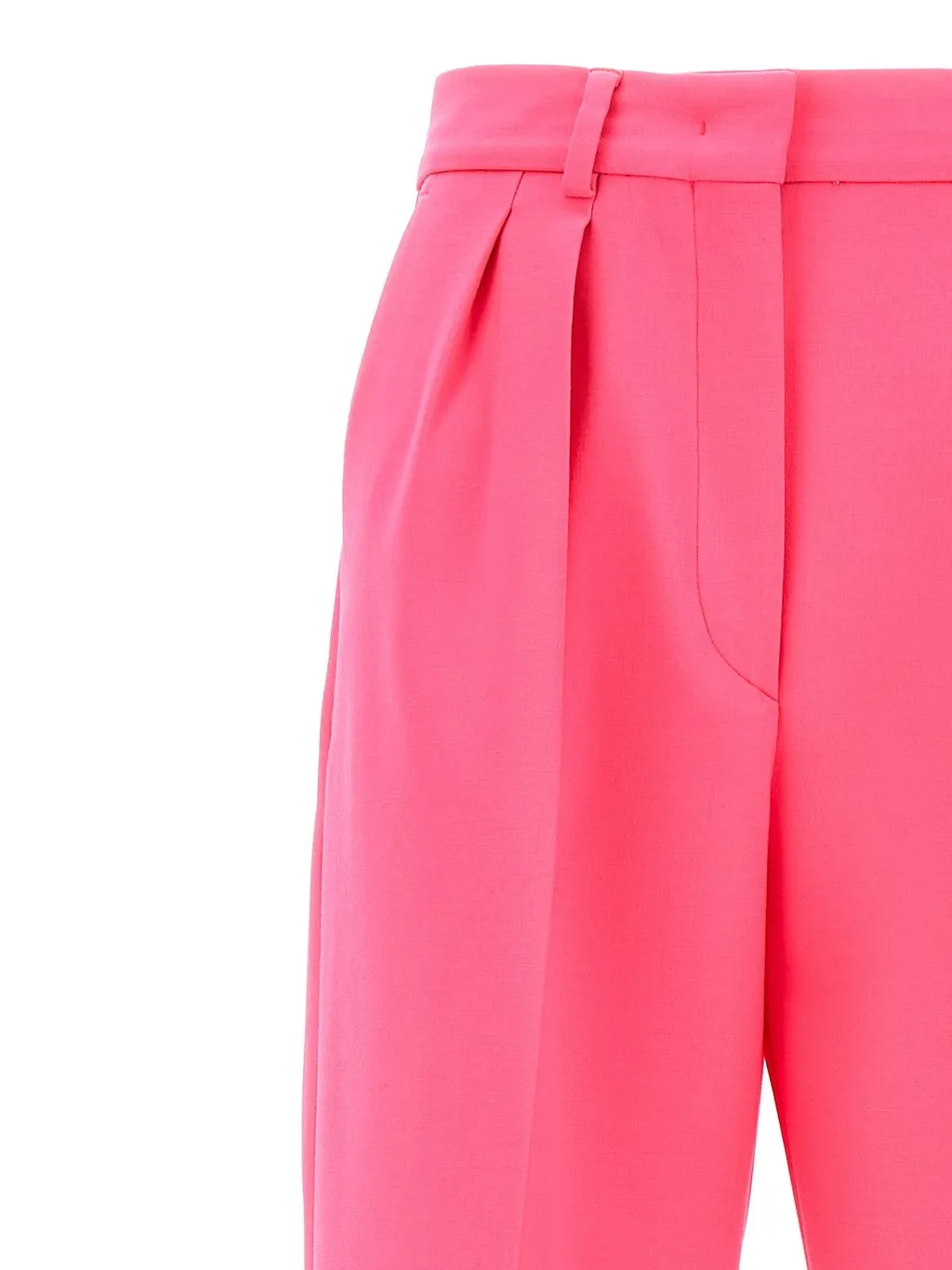 High-Waisted Pleated Trousers