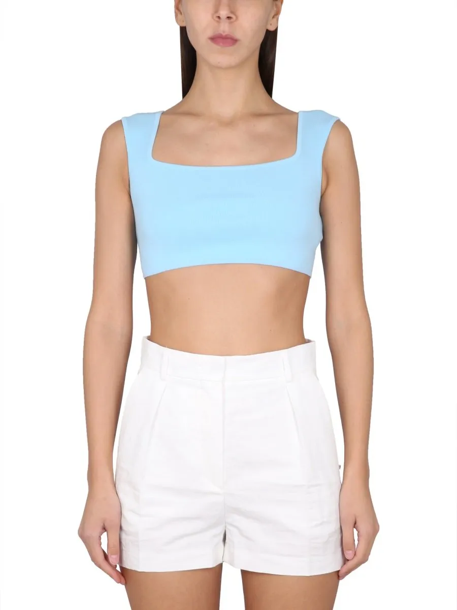 Cropped Square Neck Top