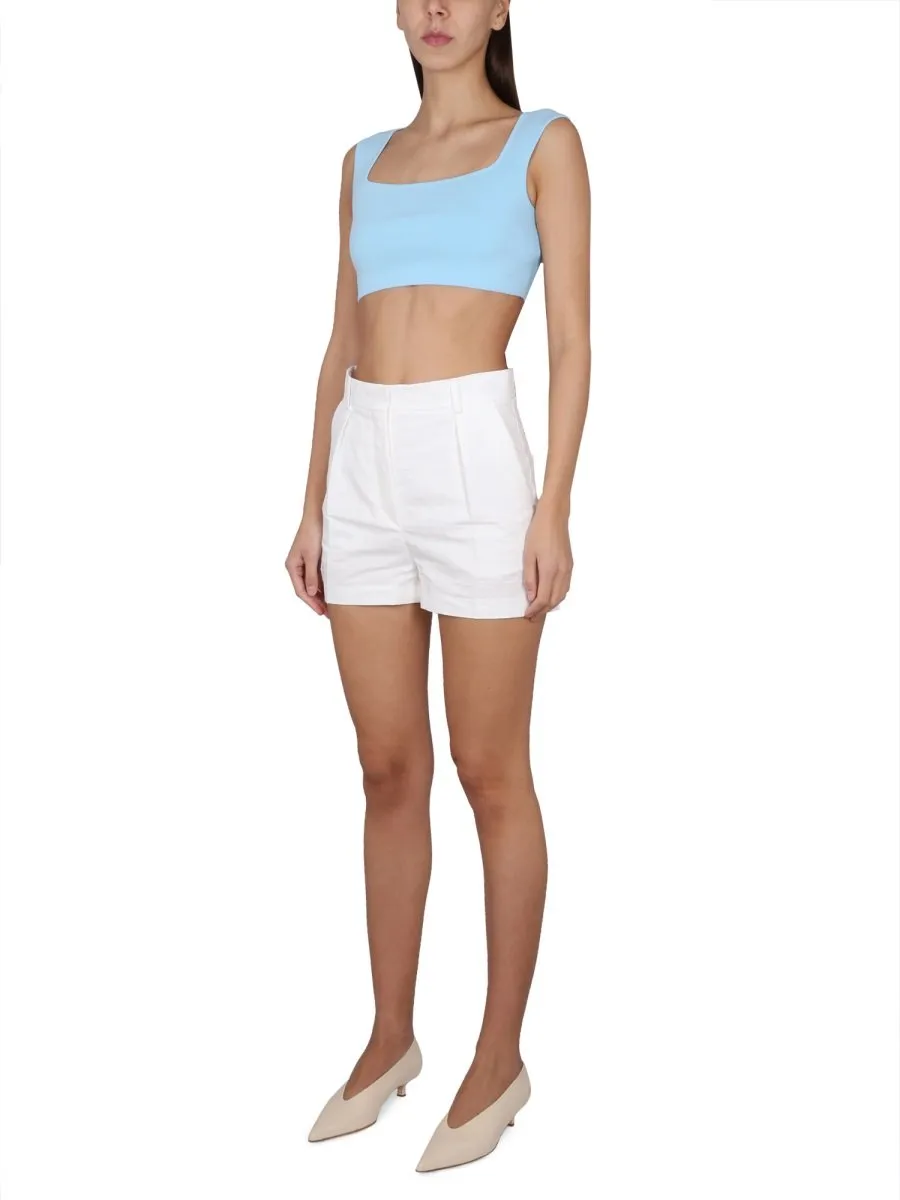 Cropped Square Neck Top